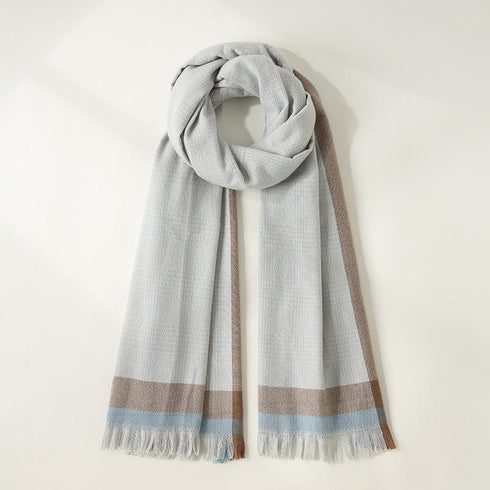 Warm Cashmere Scarf Long Fringed Shawl